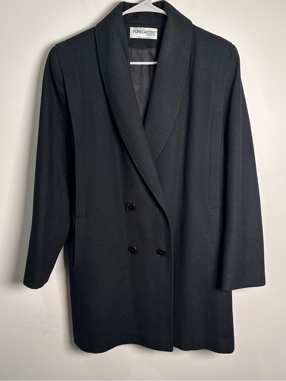 Vintage Forecaster Coat 100% Wool Women’s Winter Jacket Black Size 10